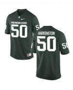 Men's Sean Harrington Michigan State Spartans #50 Nike NCAA Green Authentic College Stitched Football Jersey NY50P42UX
